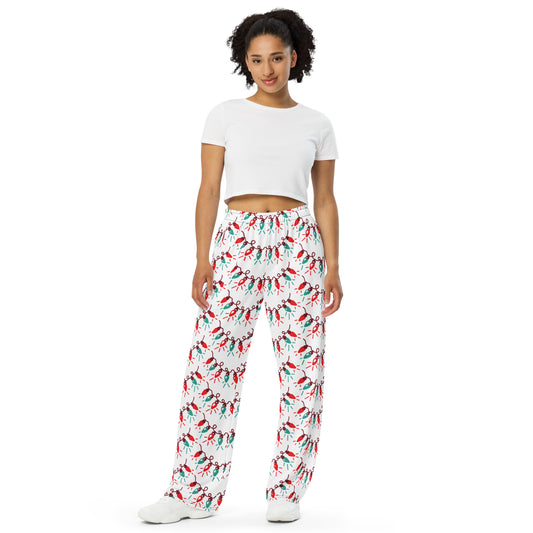 All-over print unisex wide-leg pants